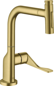 Plautuvės maišytuvas AXOR Citterio 230 2jet, su ištraukiama dušelio galvute ir sBox,šlifuoto žalvario spalvos (Brushed Brass)