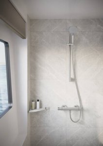 Dušo komplektas HANSGROHE Vernis Blend 100, 2 srovių, Vario EcoSmart, su 65 cm dušo stovu, spalva - chromo (chrome)