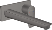 Praustuvo maišytuvas HANSGROHE Talis E 225, iš sienos, su neužsidarančiu dugno vožtuvu, spalva - šlifuoto juodo chromo (brushed black chrome)