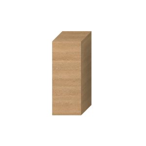 Pusaukštė spintelė Jika CUBITO 320x810 mm, 1 durelės, lankstai kairėje, 2 lentynėlės, spalva - ąžuolas