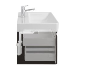Spintelė praustuvui Laufen PRO S 1010x450x395 mm, 2 stalčiai (išorinis ir vidinis), tinka praustuvui 813966, spalva - grafito