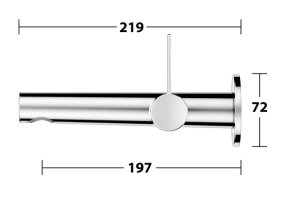 Praustuvo maišytuvas iš sienos IXMO Pure, snapas 219mm