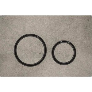 Vandens nuleidimo mygtukas Geberit Sigma50 Round, betonas/juodas chromas