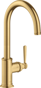 Plautuvės maišytuvas AXOR Montreux 260 su sukiojamu snapu, šlifuoto aukso spalvos (Brushed Gold Optic)