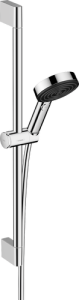 Dušo komplektas HANSGROHE Pulsify Select S 105, 3 srovių, Relaxation EcoSmart, su 65 cm dušo stovu, spalva - chromo (chrome)