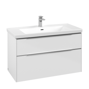 Spintelė apatinė Subway 3.0 973x429x478 2 stalčiai Briliant white, chromuotos rankenėlės
