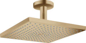 Dušo galva su laikikliu iš lubų HANSGROHE Raindance E 300, 1 srovės, spalva - šlifuotos bronzos (brushed bronze)