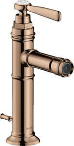 Bidė maišytuvas AXOR Montreux su svirtiniu (pop-up) dugno vožtuvu, poliruoto raudono aukso spalvos (Polished Red Gold)