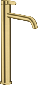 Pastatomo praustuvo maišytuvas AXOR One 260, su dugno vožtuvu, šlifuoto žalvario spalvos (Brushed Brass)