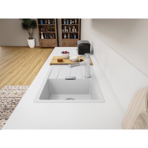 Fragranito plautuvė Franke CENTRO CNG611-78 su ekscentriniu ventiliu, pasukama rankenėle, spalva - tamsiai pilka (slate grey)