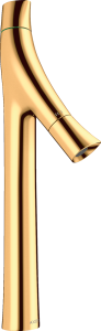 Pastatomo praustuvo maišytuvas AXOR Starck Organic 240, su dviem rankenėlėmis, dugno vožtuvu, poliruoto aukso spalvos (Polished Gold Optic)