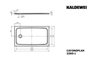 Dušo padėklas Cayono Plan 2260-1 120x70