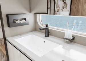 Dėžutė servetėlėms Hansgrohe AddStoris, pakabinama, šlifuoto juodo chromo spalva (Brushed Black Chrome)