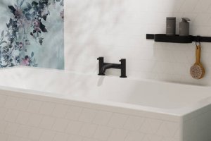 Vonios aksesuarų rinkinys Hansgrohe WallStoris, juodas matinis