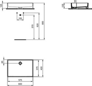 Praustuvas-dubuo Ideal Standard Extra 600x400