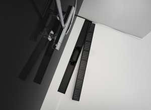 Dušo latakas Alcadrain APZ10BLACK, 550 mm, plastikinis, su juodom grotelėm