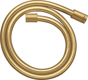 Dušo žarna AXOR ShowerSolutions, 1,25 m, metalo efektas, cilindrinės jungtys, šlifuoto aukso spalvos (Brushed Gold Optic)
