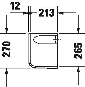 Puskojė D-code 45 praustuvui
