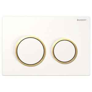 Vandens nuleidimo mygtukas Geberit Omega20 Round baltas/auksas