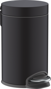 Šiukšliadėžė Hansgrohe AddStoris su pedalu, 3 l, matinė juoda