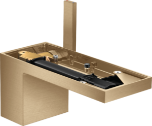 Praustuvo maišytuvas AXOR MyEdition 70 be apdailos, su paspaudžiamu (push-open) dugno vožtuvu, šlifuotos bronzos spalvos (Brushed Bronze)