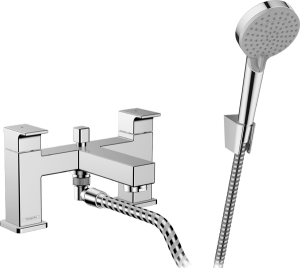 Vonios maišytuvas HANSGROHE Vernis Shape, iš vonios krašto, su dušo komplektu Vario