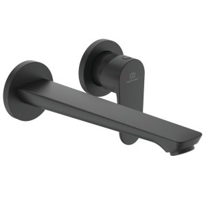Maišytuvas praustuvui iš sienos Ideal Standard Cerafine O, 2 dalių, snapo ilgis 224mm, spalva - juoda matinė, (reikalinga potinkinė dalis A1313NU)
