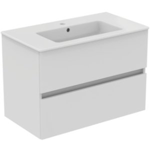 Spintelė praustuvui Ideal Standard Eurovit, matmenys: 800x440x550mm, spalva - balta blizgi, 2 stalčiai, pakabinama