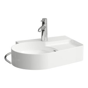 Praustuvas Laufen VAL 530x400x115 mm, su įgilinta lentynėle, be perlajos, su 1 anga maišytuvui viduryje