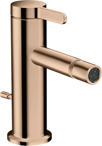 Bidė maišytuvas AXOR One su svirtiniu (pop-up) dugno vožtuvu, poliruoto raudono aukso spalvos (Polished Red Gold)