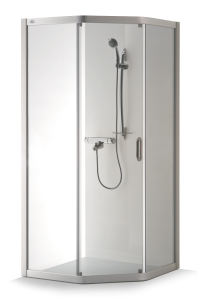 Dušo kabina Brasta Glass VAIVA 885-900x685-700x2000 pilkas stiklas