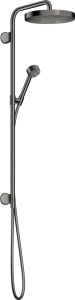 Dušo sistema AXOR One, potinkiniam montavimui, su 280 1jet lietaus dušo galva, poliruoto juodo chromo spalvos (Polished Black Chrome)