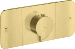 Dekoratyvinė dalis AXOR One potinkiniam termostatiniam maišytuvui, 2 funkcijų, šlifuoto žalvario spalvos (Brushed Brass)