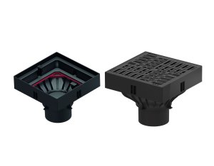 Trapas XtraPoint plastikinėmis grotelėmis 250x250 DN100