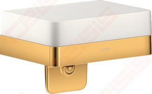 Muilo dozatorius AXOR Universal Softsquare su lentynėle, poliruoto aukso spalva (Polished Gold Optic)