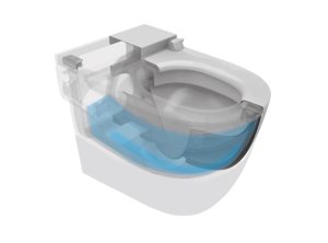 unitazas Roca Meridian in Tank pastatomas, su dangčiu (reikalinga elektra)