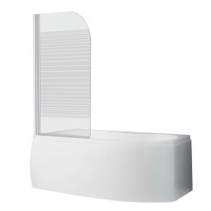 Vonios sienelė Screen/75 baltas/skaidrus