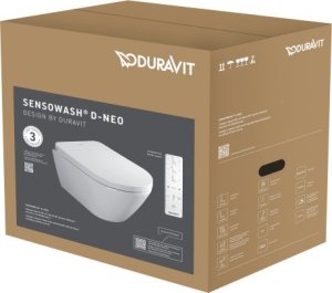 Komplektas WC pakabinamas Sensowash D-Neo compact  su lėtai nusileidžiančiu dangčiu
