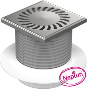 Trapas d50 Neptun nerūdijančio plieno rėmelis, SUN grotelės, vertikalus 12,5x12,5cm