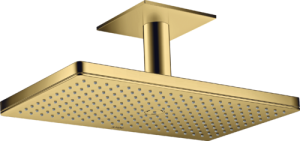 Dušo galva su laikikliu iš lubų AXOR ShowerSolutions 460/300 1jet, poliruoto aukso spalvos (Polished Gold Optic)