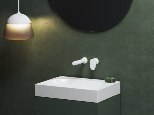 Potinkinis praustuvo maišytuvas Ravak Spring SG 019.00, baltos matinės spalvos