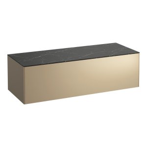 Stalčiaus modulis Laufen SONAR 1175x455x340 mm, 1 stalčius, be išpjovų, spalva - gold & nero marquina