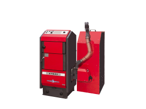 Katilas Atmos D30P; 9-30kW (tinka kūrenti malkomis arba medienos granulėmis)