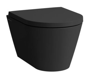 Pakabinamas unitazas Laufen KARTELL, Rimless, compact, spalva - juoda matinė