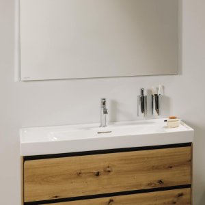 Praustuvas Laufen MEDA 1000x460x80 mm, su 1 anga maišytuvui viduryje, plačiais kraštais, be persilypimo