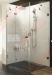 Keturkampė dušo kabina RAVAK BRILLIANT BSDPS-120/90 su chromuotom detalėm ir skaidriu stiklu 