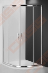 Pusapvalė dušo kabina ROTH PROXIMA LINE PXR2N/90 (aukštis 2000 mm) su dviejų elementų slankiojančiomis durimis, brillant spalvos profiliu ir skaidriu stiklu 