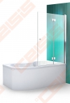 Vonios sienelė ROTH TZVP2/1000 su specialia lankstų sistema, brillant profiliu ir skaidriu stiklu 