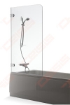 Vonios sienelė Brasta Glass MEDA 800, žalsvas stiklas 