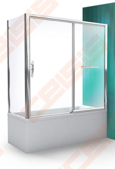Šoninė vonios sienelė ROTH PXVB/75 su brillant spalvos profiliu ir skaidriu stiklu 